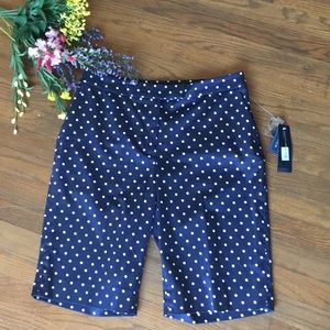 Jones New York Polka Dot Bermuda Shorts